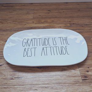 Rae Dunn "Gratitude is the best Attitude" Serving Tray Platter Plate